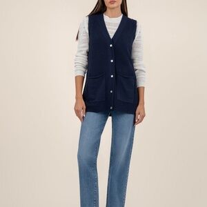 Kut from the Kloth Avalon Cardigan Sweater Vest Size MEDIUMMEDIUM / Navy